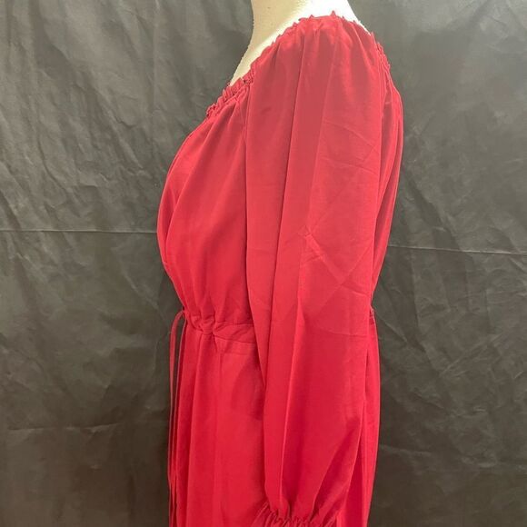 Maroon ruffle dress - Picture 4 of 10